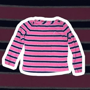 Nautica 3t navy and pink striped long sleeve